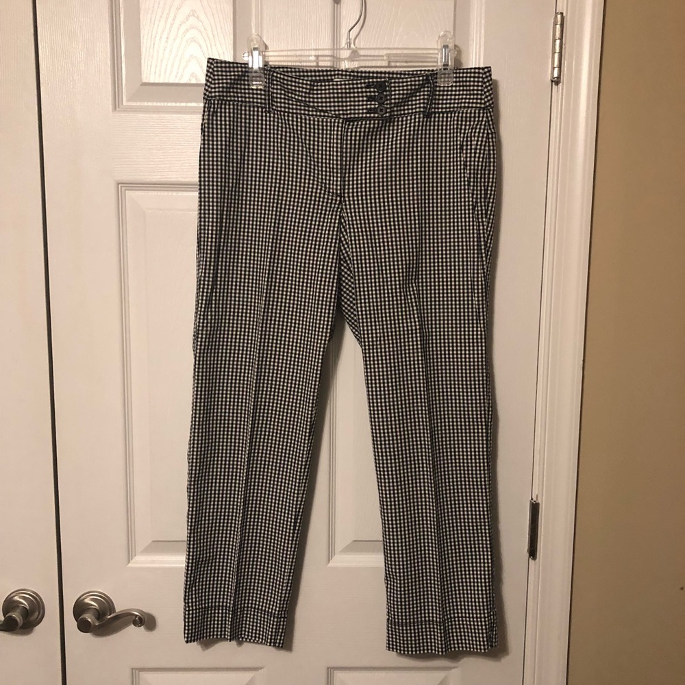 Loft Gingham Print Capri